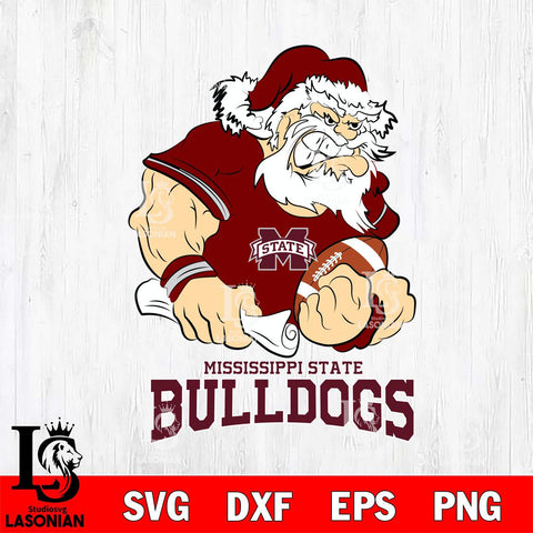 Mississippi State Bulldogs Santa Claus Angry Svg dxf eps png pdf file,NCAA svg,Digital Download,Cricut file