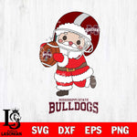 Mississippi State Bulldogs Santa Claus Cute Svg dxf eps png pdf file,NCAA svg,Digital Download,Cricut file