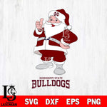 Mississippi State Bulldogs Santa claus Svg dxf eps png pdf file,NCAA svg,Digital Download,Cricut file