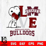 Mississippi State Bulldogs Snoopy Sport 10 Svg Eps Dxf Png File, Digital Download