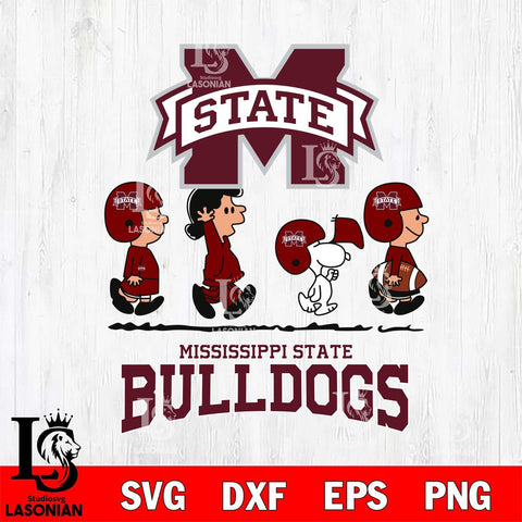 Mississippi State Bulldogs Snoopy Sport 12 Svg Eps Dxf Png File, Digital Download