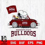 Mississippi State Bulldogs Snoopy Sport 5 Svg Eps Dxf Png File, Digital Download