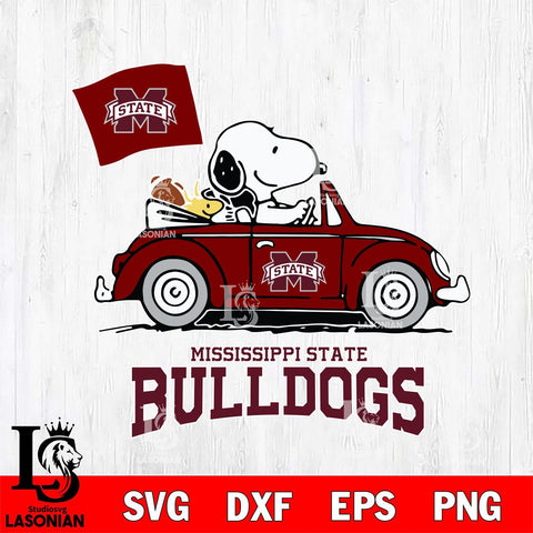 Mississippi State Bulldogs Snoopy Sport 5 Svg Eps Dxf Png File, Digital Download