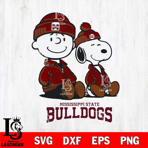 Mississippi State Bulldogs Snoopy Sport 6 Svg Eps Dxf Png File, Digital Download