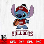 Mississippi State Bulldogs Stitch Disney, Svg Eps Dxf Png File, Digital Download