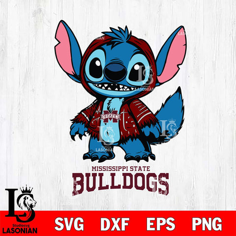 Mississippi State Bulldogs Stitch Halloween Svg Eps Dxf Png File, NCAA svg, Digital Download, Instant Download