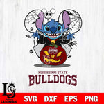 Mississippi State Bulldogs Stitch Horror Halloween Svg Eps Dxf Png File, Digital Download, Instant Download