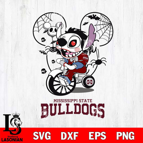 Mississippi State Bulldogs Stitch Jigsaws Halloween Svg Eps Dxf Png File, Digital Download, Instant Download