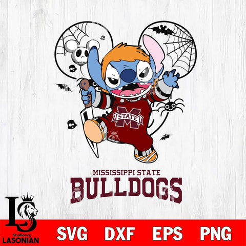 Mississippi State Bulldogs Stitch Michael Halloween Svg Eps Dxf Png File, Digital Download, Instant Download