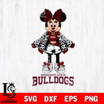 Mississippi State Bulldogs Style Minnie Disney Svg Eps Dxf Png File, Digital Download, Instant Download