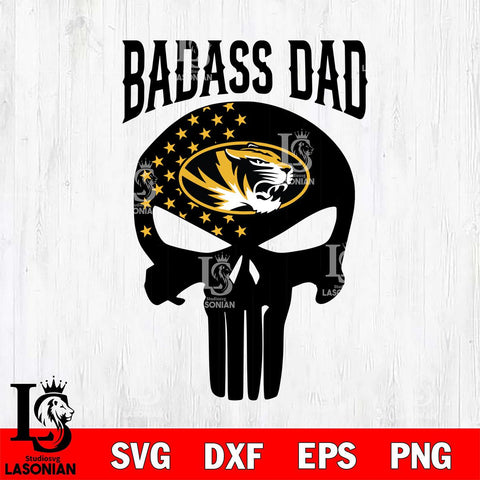 Missouri Tigers Badass Dad Svg Eps Dxf Png File, Digital Download, Instant Download