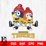 Missouri Tigers Christmas Bluey & Bingo Sit Cut Files,Bluey Cricut,Christmas Svg , Bluey svg , Digital Download, dxf eps png pdf file