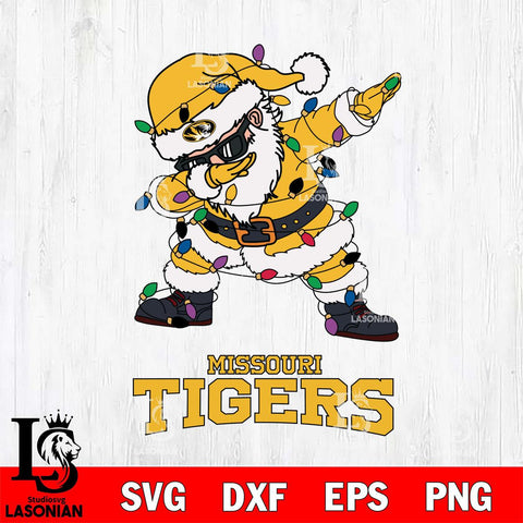 Missouri Tigers Dabbing Santa Claus Ugly Christmas Svg dxf eps png pdf file,NCAA svg,Digital Download,Cricut file