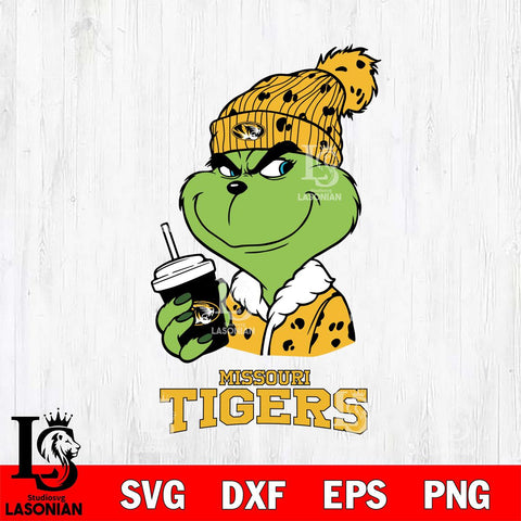 Missouri Tigers Grinch Cofffe Christmas Cut Files Cricut, Svg Dxf Eps Png file, Digital download , Silhouette