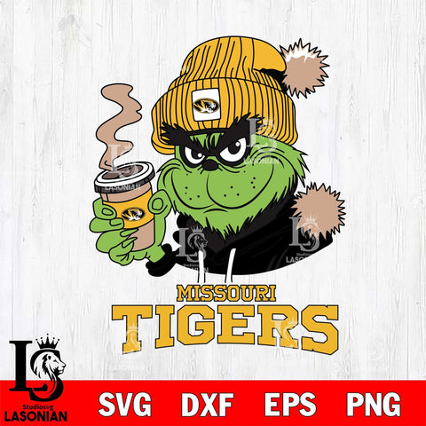 Missouri Tigers Grinch Cofffe Hoodie Cut Files Cricut, Svg Dxf Eps Png file, Digital download , Silhouette