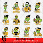 Missouri Tigers Grinch NCAA Bundle 12 SVG Eps Dxf Png File, Digital Download, Instant Download