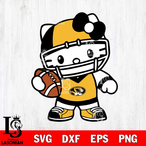 Missouri Tigers Hello Kitty sport 2 Svg Eps Dxf Png File, NCAA svg, Digital Download, Instant Download