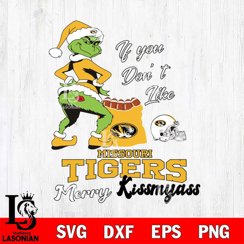 Missouri Tigers Merry kissmyass grinch Svg Eps Dxf Png File,NCAA Svg Files,Digital Download,Sublimation,Instant Download