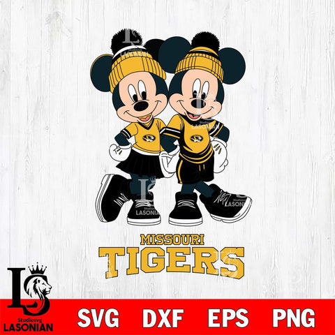 Missouri Tigers Mickey And Minnie Mouse Football Svg Eps Dxf Png File, NCAA svg , File Cut , Digital Download , Instant Download, Cut Svg Files