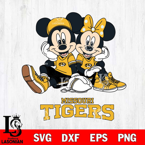 Missouri Tigers Mickey Minnie Mouse Football Sit Svg Eps Dxf Png File, NCAA svg , File Cut , Digital Download , Instant Download, Cut Svg Files