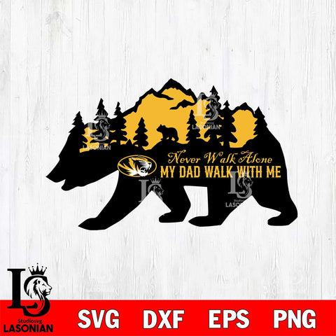 Missouri Tigers My Dad Walk With Me Svg Eps Dxf Png File, Digital Download, Instant Download