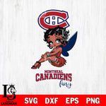 Montreal Canadiens Beauty Black Fairy Betty Boop, Svg Eps Dxf Png File, Digital Download