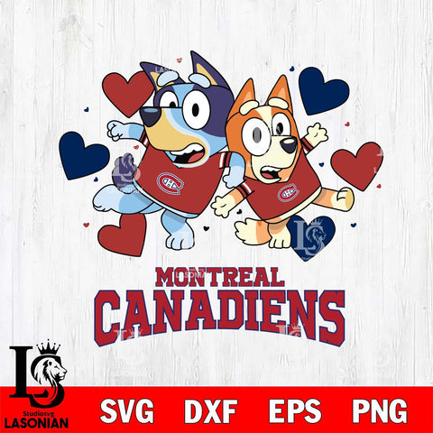 Montreal Canadiens Bluey & Bingo 10 Svg Eps Dxf Png File, NHL svg, Digital Download, Instant Download