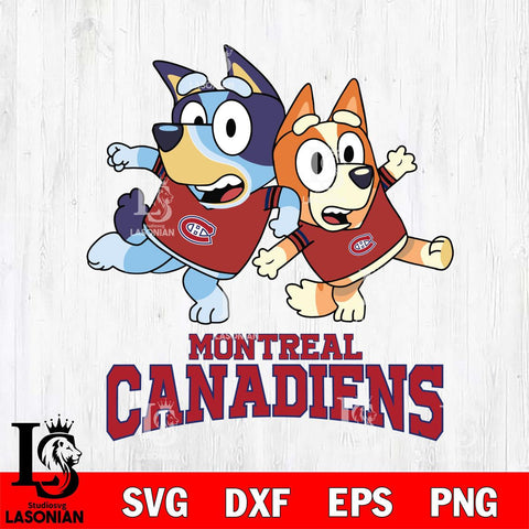 Montreal Canadiens Bluey & Bingo 13 Svg Eps Dxf Png File, NHL svg, Digital Download, Instant Download