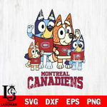 Montreal Canadiens Bluey & Bingo 14 Svg Eps Dxf Png File, NHL svg, Digital Download, Instant Download