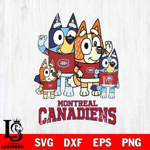 Montreal Canadiens Bluey & Bingo 14 Svg Eps Dxf Png File, NHL svg, Digital Download, Instant Download