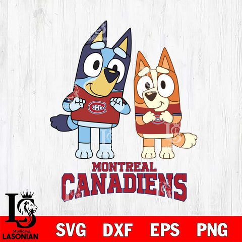 Montreal Canadiens Bluey & Bingo 6 Svg Eps Dxf Png File, NHL svg, Digital Download, Instant Download