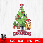 Montreal Canadiens Bluey Chilli Christmas Tree Svg Eps Dxf Png File, Digital Download