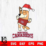 Montreal Canadiens Bluey Chilli Happy Christmas Svg Eps Dxf Png File, Digital Download