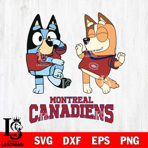 Montreal Canadiens Bluey Chilli Sport Svg Eps Dxf Png File, Digital Download, Instant Download