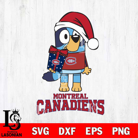 Montreal Canadiens Bluey Christmas Svg Eps Dxf Png File, Digital Download