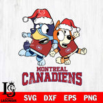 Montreal Canadiens Bluey Christmas Holiday Svg Eps Dxf Png File, Digital Download