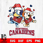 Montreal Canadiens Bluey Christmas NFL Svg Eps Dxf Png File, Digital Download