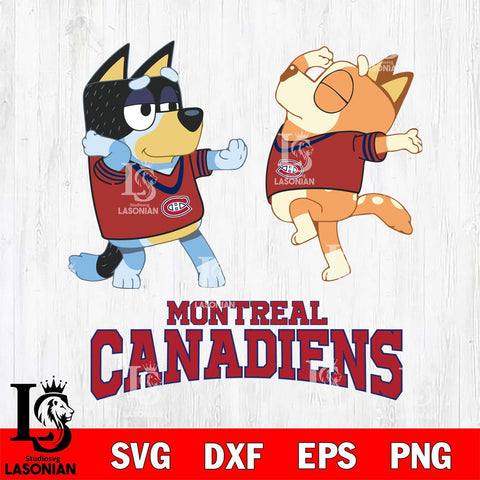 Montreal Canadiens Bluey Dance Svg Eps Dxf Png File, Digital Download, Instant Download