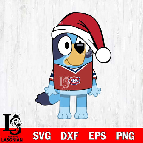 Montreal Canadiens Bluey Dog Christmas Svg Eps Dxf Png File, Digital Download, Instant Download