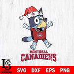 Montreal Canadiens Bluey Happy Christmas Svg Eps Dxf Png File, Digital Download