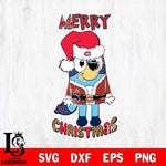 Montreal Canadiens Bluey Merry Christmas Bluey Santa Claus Svg Eps Dxf Png File, Digital Download