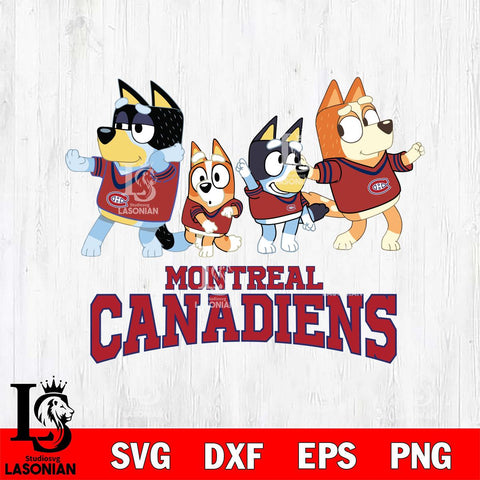 Montreal Canadiens Bluey Mode Dance Squats Svg Eps Dxf Png File, Digital Download, Instant Download