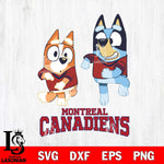 Montreal Canadiens Bluey with Chilli Dance Svg Eps Dxf Png File, Digital Download, Instant Download