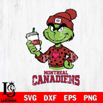 Montreal Canadiens Boujee Grinch Heart Christmas Cut Files, Cricut,Christmas Svg Dxf Eps Png file , Digital Download