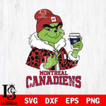 Montreal Canadiens Boujee Grinch Leopard Christmas Cut Files, Cricut,Christmas Svg Dxf Eps Png file , Digital Download