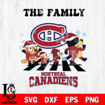 Montreal Canadiens Family Bluey Christmas Svg Eps Dxf Png File, Digital Download