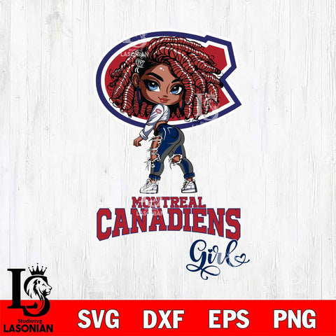 Montreal Canadiens Fan Girl Svg Eps Dxf Png File, Digital Download, Instant Download