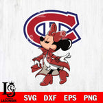 Montreal Canadiens Glamorous Minnie Svg Eps Dxf Png File, Digital Download, Instant Download