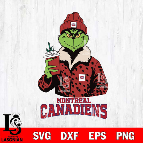 Montreal Canadiens Grinch Christmas Cut Files, Cricut,Christmas Svg Dxf Eps Png file , Digital Download