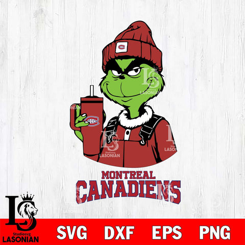 Montreal Canadiens Grinch Football Christmas Cut Files, Cricut,Christmas Svg Dxf Eps Png file , Digital Download